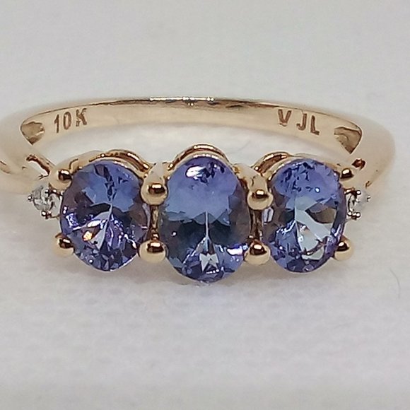 jtv Jewelry - tanzanite ring, solid 10k gold, sz 6. jtv